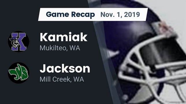 Watch this highlight video of the Kamiak (Mukilteo, WA) football team in its game Recap: Kamiak  vs. Jackson  2019 on Nov 1, 2019
