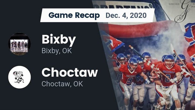 Watch this highlight video of the Bixby (OK) football team in its game Recap: Bixby  vs. Choctaw  2020 on Dec 5, 2020