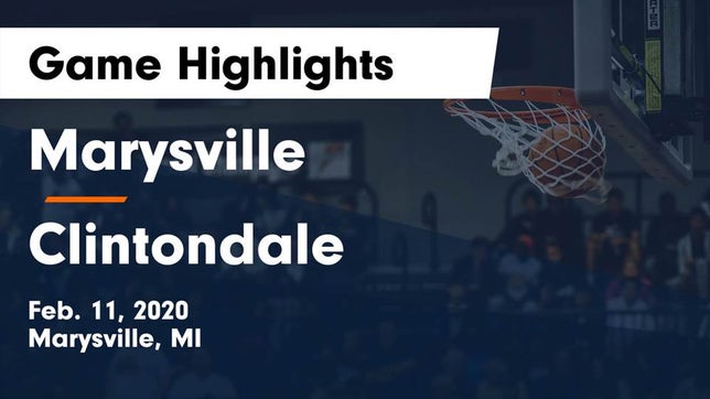 Watch this highlight video of the Marysville (MI) basketball team in its game Marysville  vs Clintondale  Game Highlights - Feb. 11, 2020 on Feb 11, 2020