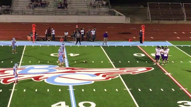 Watch this highlight video of Koda Bigham of the Borden County (Gail, TX) football team in its game Sterling City High School on Sep 18, 2020
