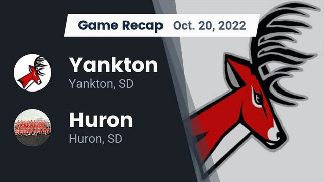 Watch this highlight video of the Yankton (SD) football team in its game Recap: Yankton  vs. Huron  2022 on Oct 20, 2022