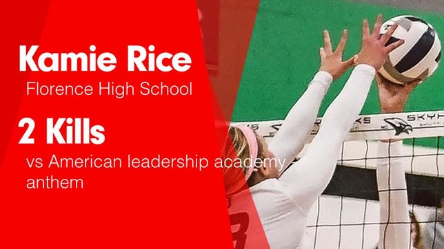 Watch this highlight video of Kamie Rice