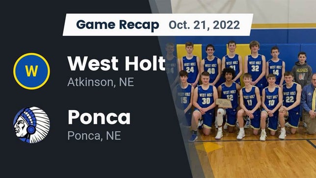 Watch this highlight video of the West Holt (Atkinson, NE) football team in its game Recap: West Holt  vs. Ponca  2022 on Oct 21, 2022