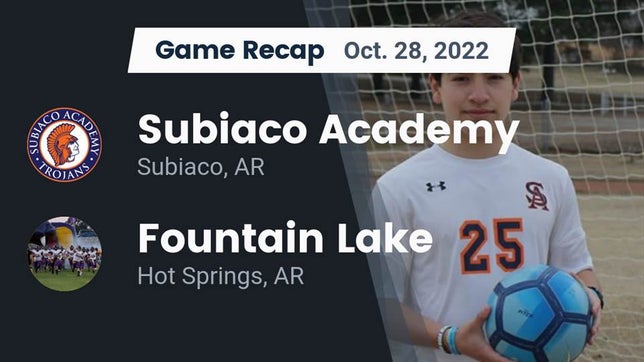Watch this highlight video of the Subiaco Academy (Subiaco, AR) football team in its game Recap: Subiaco Academy vs. Fountain Lake  2022 on Oct 28, 2022