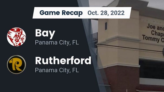 Watch this highlight video of the Bay (Panama City, FL) football team in its game Recap: Bay  vs. Rutherford  2022 on Oct 28, 2022