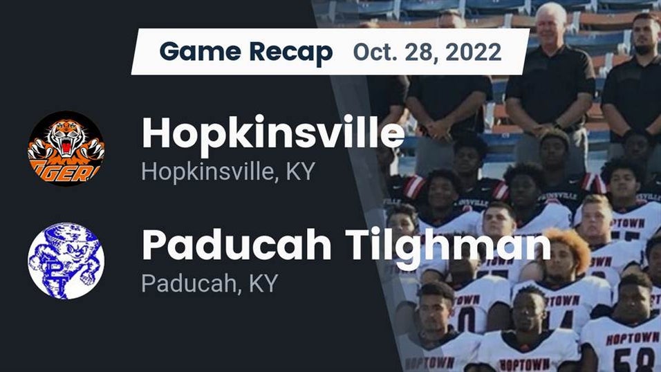 Hopkinsville vs Paducah Tilghman Football 10/28/2022