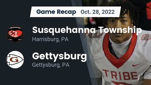 Watch this highlight video of the Susquehanna Township (Harrisburg, PA) football team in its game Recap: Susquehanna Township  vs. Gettysburg  2022 on Oct 28, 2022