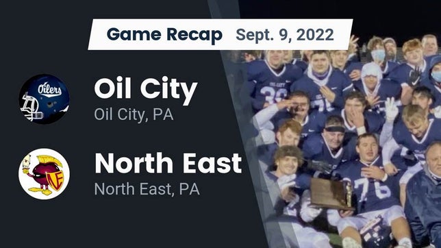 Watch this highlight video of the Oil City (PA) football team in its game Recap: Oil City  vs. North East  2022 on Sep 9, 2022