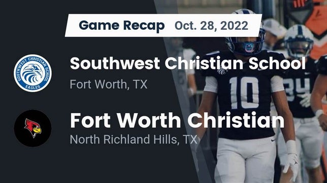 Watch this highlight video of the Southwest Christian School (Fort Worth, TX) football team in its game Recap: Southwest Christian School vs. Fort Worth Christian  2022 on Oct 28, 2022