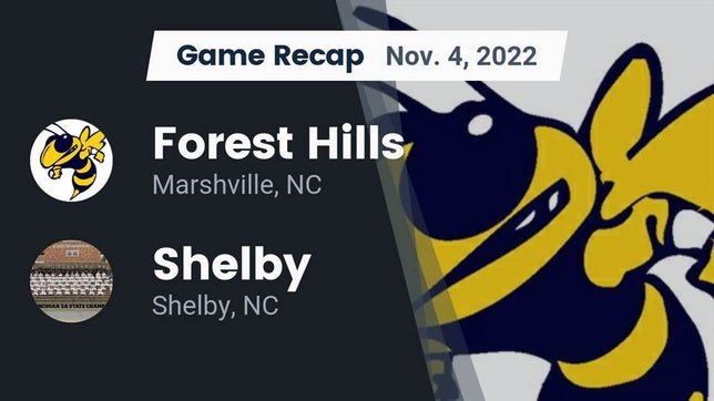 Watch this highlight video of the Forest Hills (Marshville, NC) football team in its game Recap: Forest Hills  vs. Shelby  2022 on Nov 4, 2022