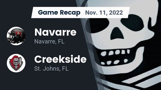 Watch this highlight video of the Navarre (FL) football team in its game Recap: Navarre  vs. Creekside  2022 on Nov 11, 2022