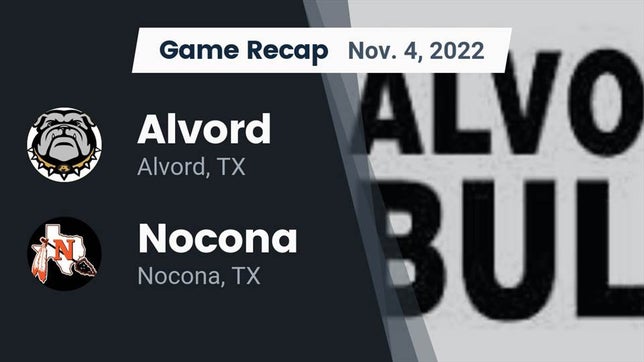 Watch this highlight video of the Alvord (TX) football team in its game Recap: Alvord  vs. Nocona  2022 on Nov 3, 2022