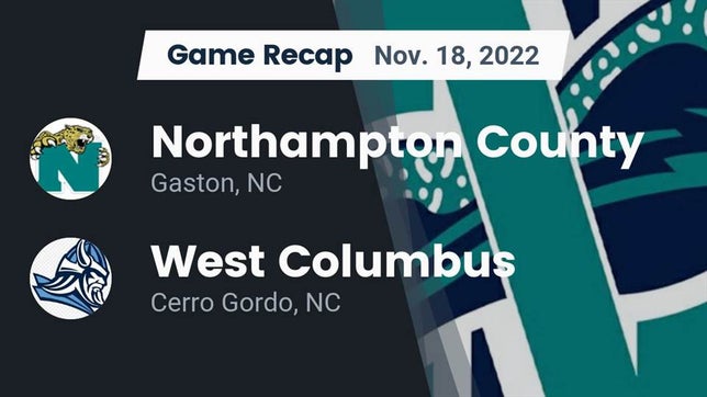 Watch this highlight video of the Northampton County (Gaston, NC) football team in its game Recap: Northampton County  vs. West Columbus  2022 on Nov 18, 2022