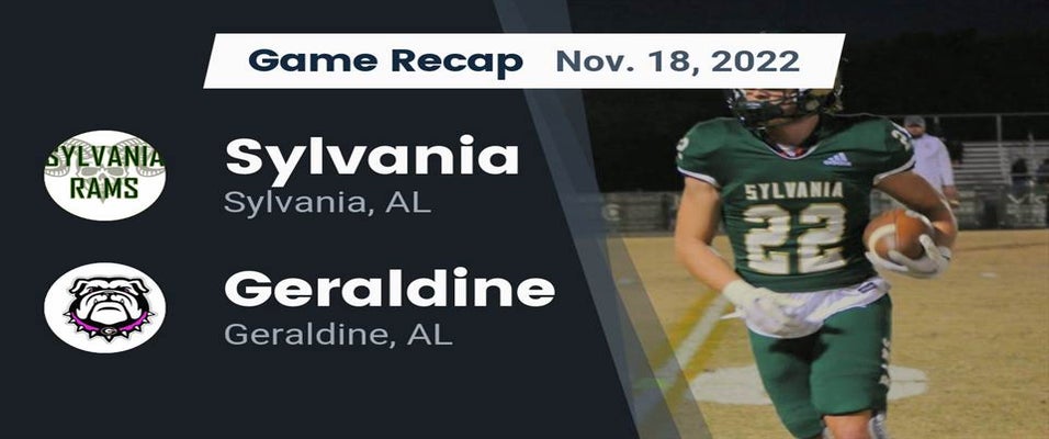 Sylvania vs Geraldine Football 11/18/2022