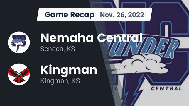 Watch this highlight video of the Nemaha Central (Seneca, KS) football team in its game Recap: Nemaha Central  vs. Kingman  2022 on Nov 26, 2022