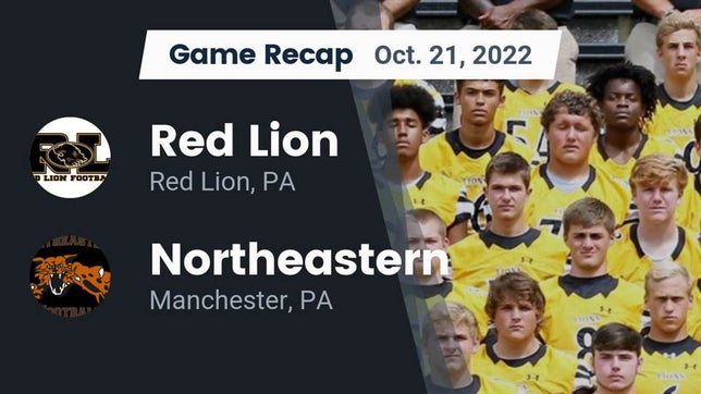 Watch this highlight video of the Red Lion (PA) football team in its game Recap: Red Lion  vs. Northeastern  2022 on Oct 21, 2022
