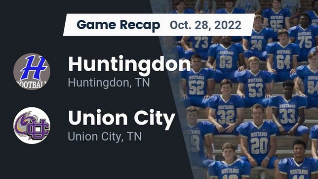 Watch this highlight video of the Huntingdon (TN) football team in its game Recap: Huntingdon  vs. Union City  2022 on Oct 28, 2022