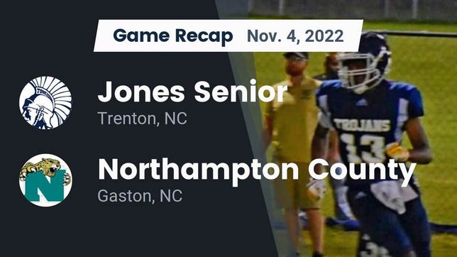 Watch this highlight video of the Jones (Trenton, NC) football team in its game Recap: Jones Senior  vs. Northampton County  2022 on Nov 4, 2022