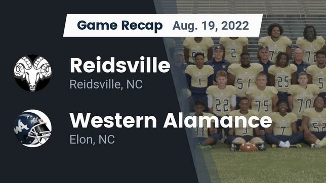 Football Game Preview Reidsville Rams vs. T.W. Andrews Red Raiders