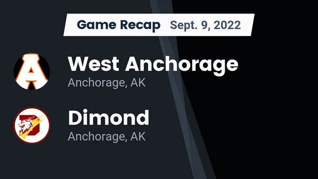 Watch this highlight video of the West Anchorage (Anchorage, AK) football team in its game Recap: West Anchorage  vs. Dimond  2022 on Sep 9, 2022
