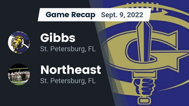 Watch this highlight video of the Gibbs (St. Petersburg, FL) football team in its game Recap: Gibbs  vs. Northeast  2022 on Sep 9, 2022