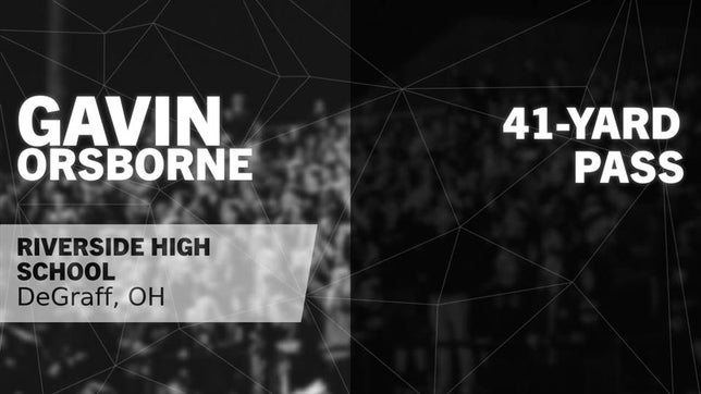 Watch this highlight video of Gavin Orsborne