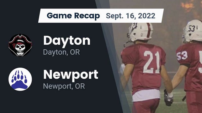 Watch this highlight video of the Dayton (OR) football team in its game Recap: Dayton  vs. Newport  2022 on Sep 16, 2022