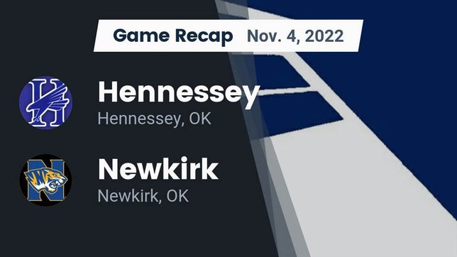 Watch this highlight video of the Hennessey (OK) football team in its game Recap: Hennessey  vs. Newkirk  2022 on Nov 4, 2022