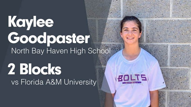 Watch this highlight video of Kaylee Goodpaster