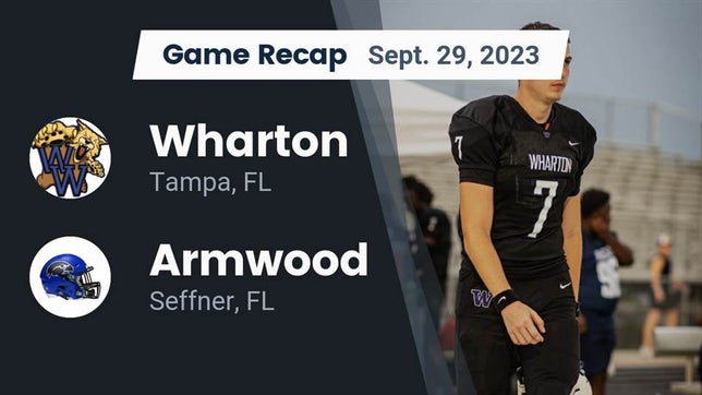 Watch this highlight video of the Wharton (Tampa, FL) football team in its game Recap: Wharton  vs. Armwood  2023 on Sep 29, 2023