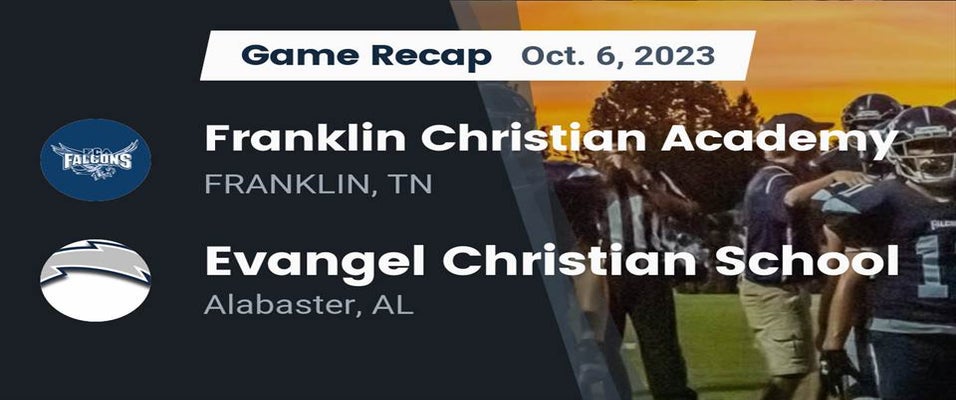 Evangel Christian vs Franklin Christian Academy Football 10/6/2023