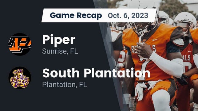 Football Game Recap Cooper City Cowboys vs. South Plantation Paladins