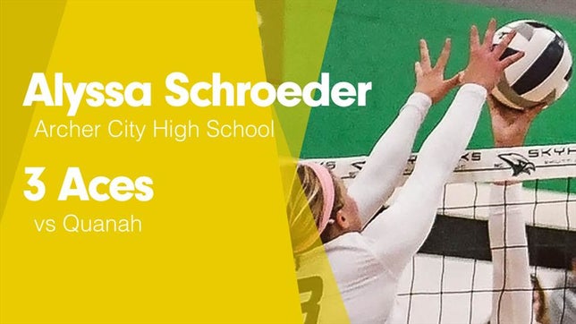 Watch this highlight video of Alyssa Schroeder