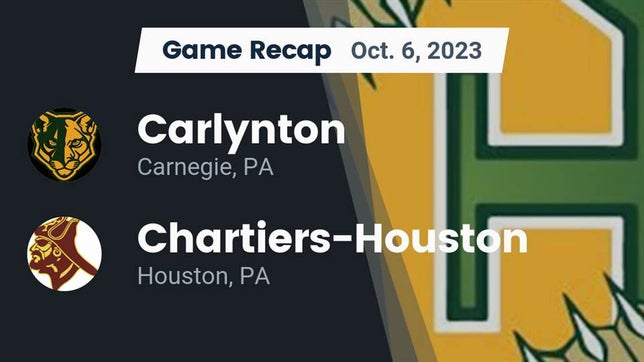 Watch this highlight video of the Carlynton (Carnegie, PA) football team in its game Recap: Carlynton  vs. Chartiers-Houston  2023 on Oct 6, 2023