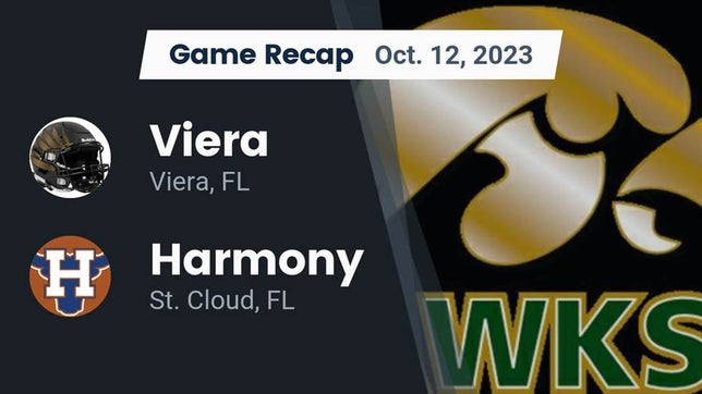 Watch this highlight video of the Viera (FL) football team in its game Recap: Viera  vs. Harmony  2023 on Oct 12, 2023