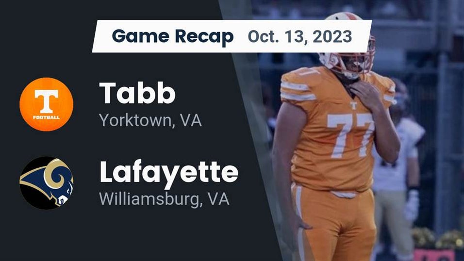 Tabb vs Lafayette Football 10/13/2023