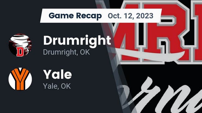 Watch this highlight video of the Drumright (OK) football team in its game Recap: Drumright  vs. Yale  2023 on Oct 12, 2023