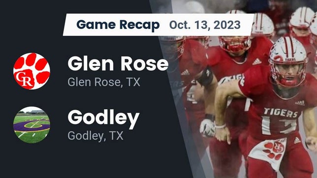 Watch this highlight video of the Glen Rose (TX) football team in its game Recap: Glen Rose  vs. Godley  2023 on Oct 13, 2023