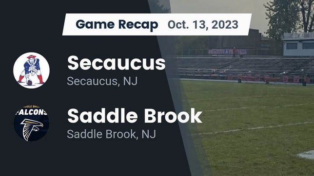 Watch this highlight video of the Secaucus (NJ) football team in its game Recap: Secaucus  vs. Saddle Brook  2023 on Oct 13, 2023