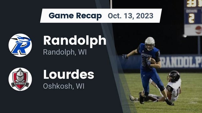 Watch this highlight video of the Randolph (WI) football team in its game Recap: Randolph  vs. Lourdes  2023 on Oct 13, 2023