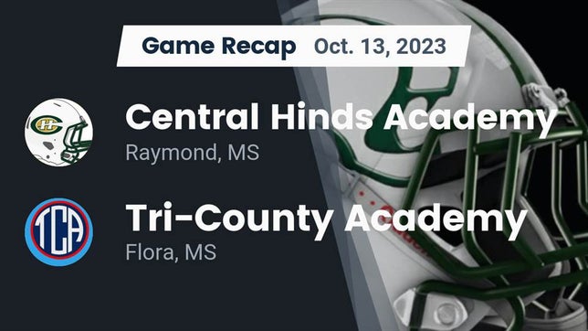 Watch this highlight video of the Central Hinds Academy (Raymond, MS) football team in its game Recap: Central Hinds Academy  vs. Tri-County Academy  2023 on Oct 13, 2023