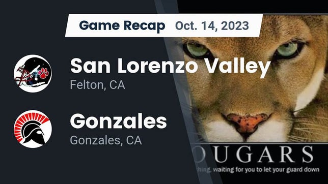 Watch this highlight video of the San Lorenzo Valley (Felton, CA) football team in its game Recap: San Lorenzo Valley  vs. Gonzales  2023 on Oct 14, 2023