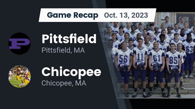 Watch this highlight video of the Pittsfield (MA) football team in its game Recap: Pittsfield  vs. Chicopee  2023 on Oct 13, 2023