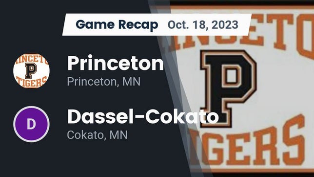 Watch this highlight video of the Princeton (MN) football team in its game Recap: Princeton  vs. Dassel-Cokato  2023 on Oct 18, 2023