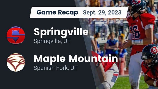 Watch this highlight video of the Springville (UT) football team in its game Recap: Springville  vs. Maple Mountain  2023 on Sep 29, 2023