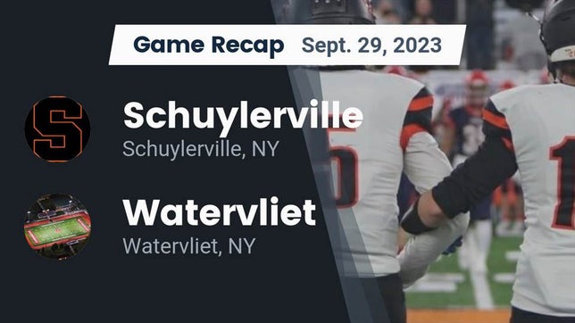 Watch this highlight video of the Schuylerville (NY) football team in its game Recap: Schuylerville  vs. Watervliet  2023 on Sep 29, 2023