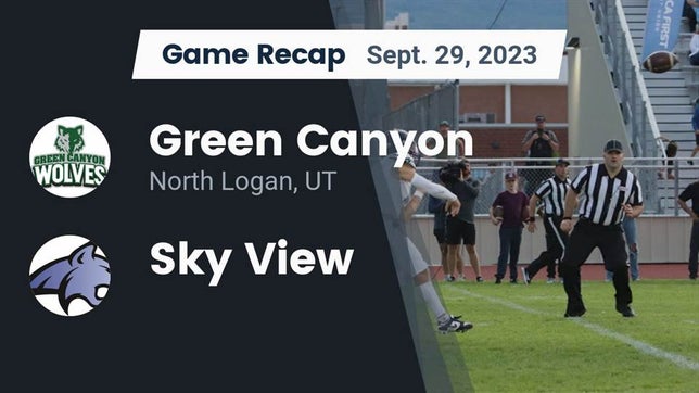 Watch this highlight video of the Green Canyon (North Logan, UT) football team in its game Recap: Green Canyon  vs. Sky View  2023 on Sep 29, 2023