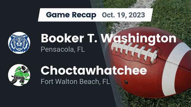 Watch this highlight video of the Booker T. Washington (Pensacola, FL) football team in its game Recap: Booker T. Washington  vs. Choctawhatchee  2023 on Oct 19, 2023