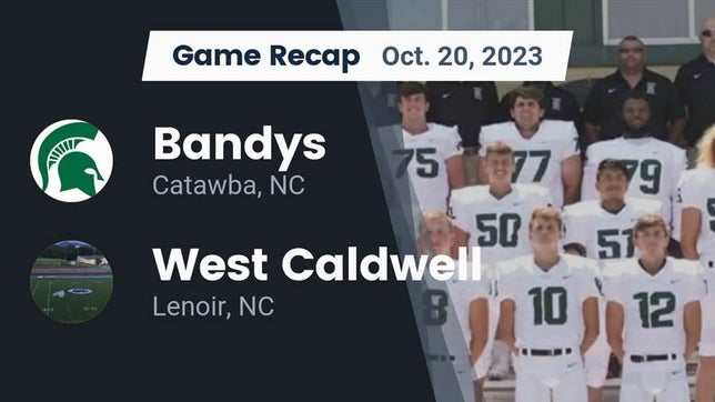 Watch this highlight video of the Bandys (Catawba, NC) football team in its game Recap: Bandys  vs. West Caldwell  2023 on Oct 19, 2023