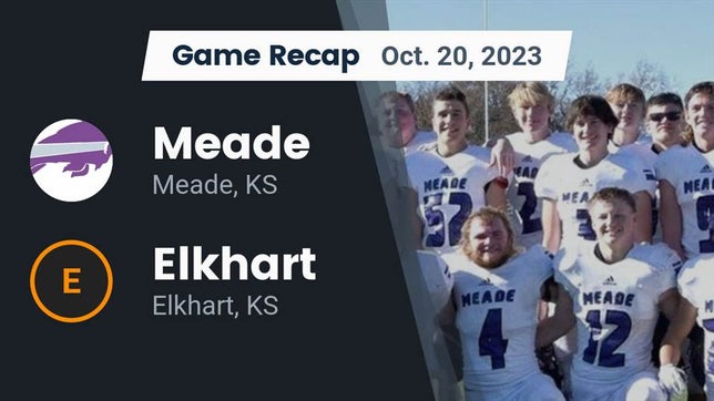 Watch this highlight video of the Meade (KS) football team in its game Recap: Meade  vs. Elkhart  2023 on Oct 20, 2023
